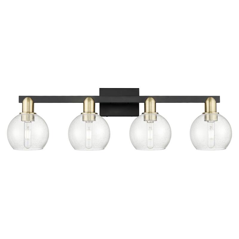 Innovations Lighting 716-4W-10-33 Athens Vanity Athens 4 Light 33" - Black Antique Brass / Seedy