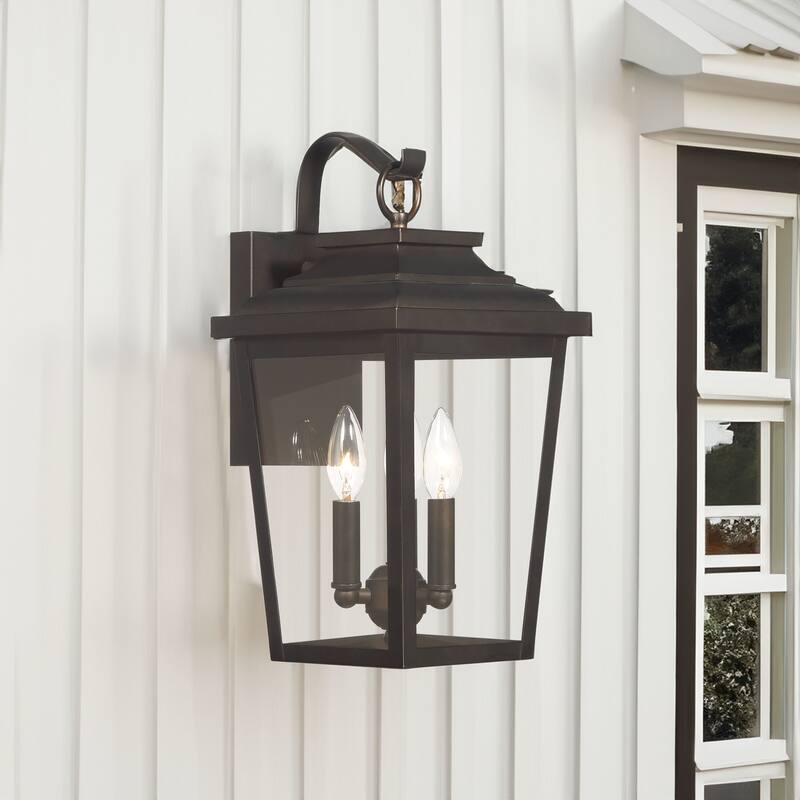 The Great Outdoors 72172-C Irvington Manor 3 Light 17" Tall Outdoor