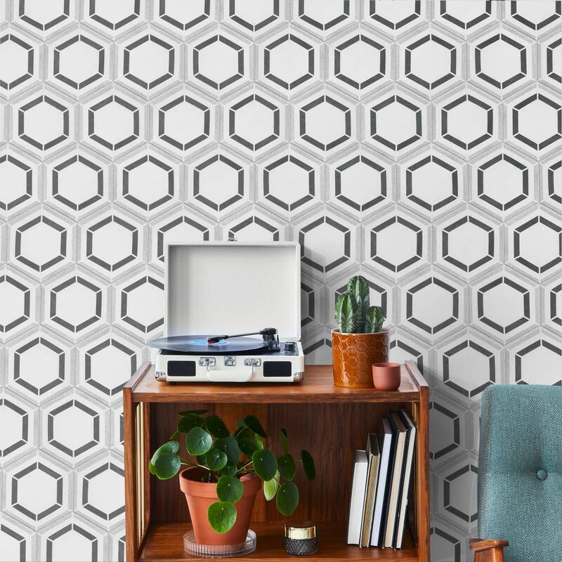 Merola Tile Coco Hex Geo Classic 7" x 8" Porcelain Floor and Wall Tile