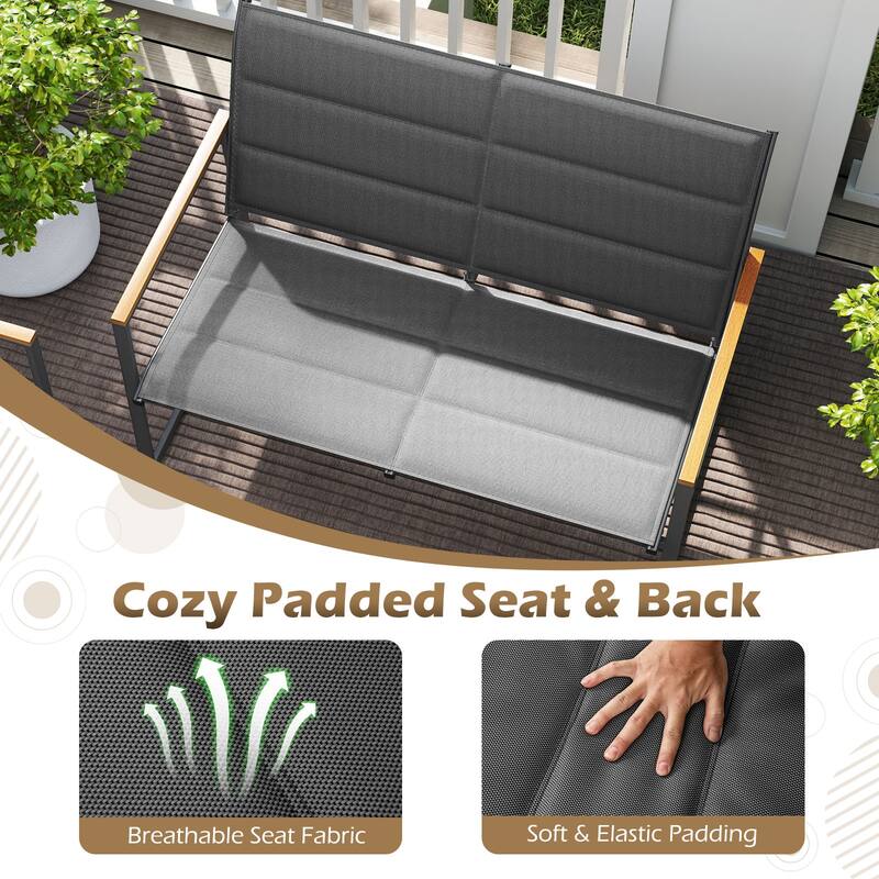 Gymax 8-Piece Patio Furniture Set Outdoor Conversation Set w/ Padded
