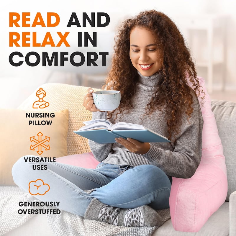 Cheer Collection Memory Foam Support Reading, TV Pillow