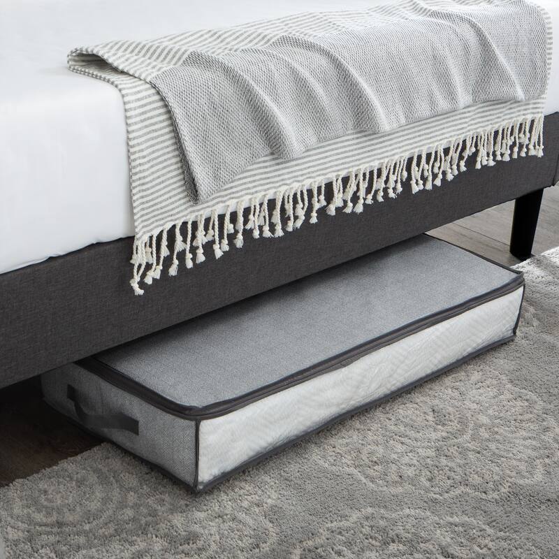 Simplify Under the Bed Storage Bag in Grey - 40x 18x 6