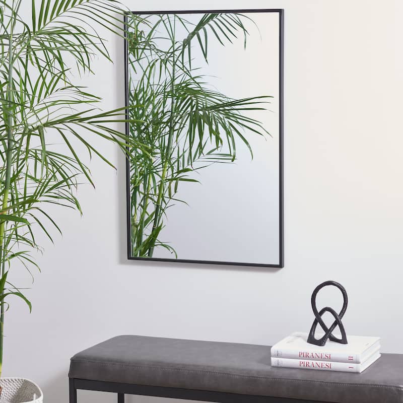 SAFAVIEH Kelsea Black Rectangular Mirror - 24" W x 1" L x 36" H - 24Wx1Dx36H