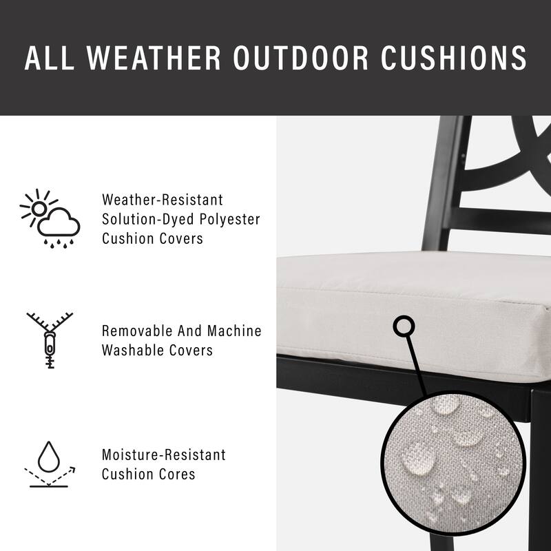 Crosley Chambers 7Pc Outdoor Metal Dining Set - Matte Black