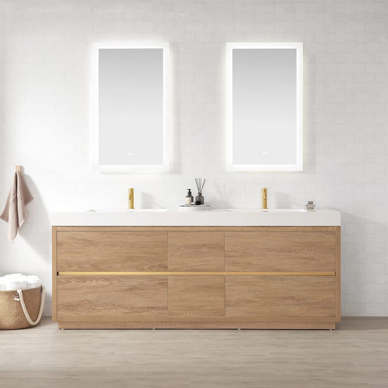 Huesca Double Bath Vanity with Composite Sink Top without Mirror