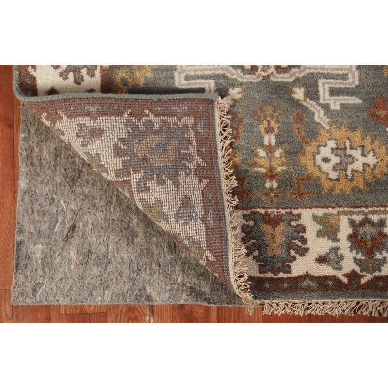 Gray Oushak Oriental Foyer Rug Hand-Knotted Wool Carpet - 3'1"x 5'8"