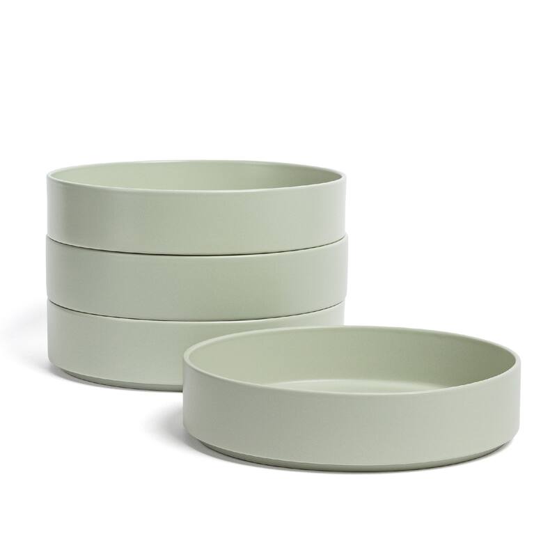 over&back Stackable 40oz Semi-Matte Stoneware Dinner Bowls - Sage