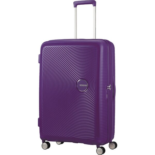 american tourister purple bag