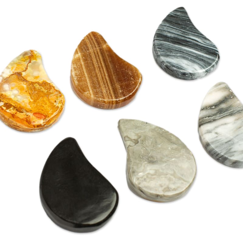 Novica Handmade Stability Drop Stress-Relieving Stones (Pair)
