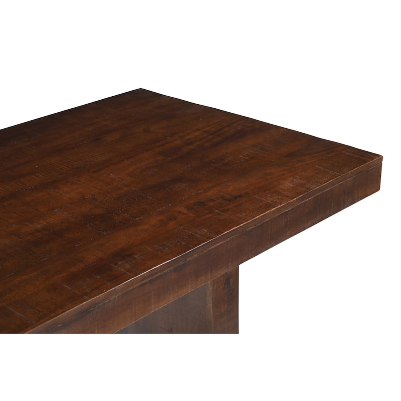 Solid Dark Mango Wood Dining Table - 80"