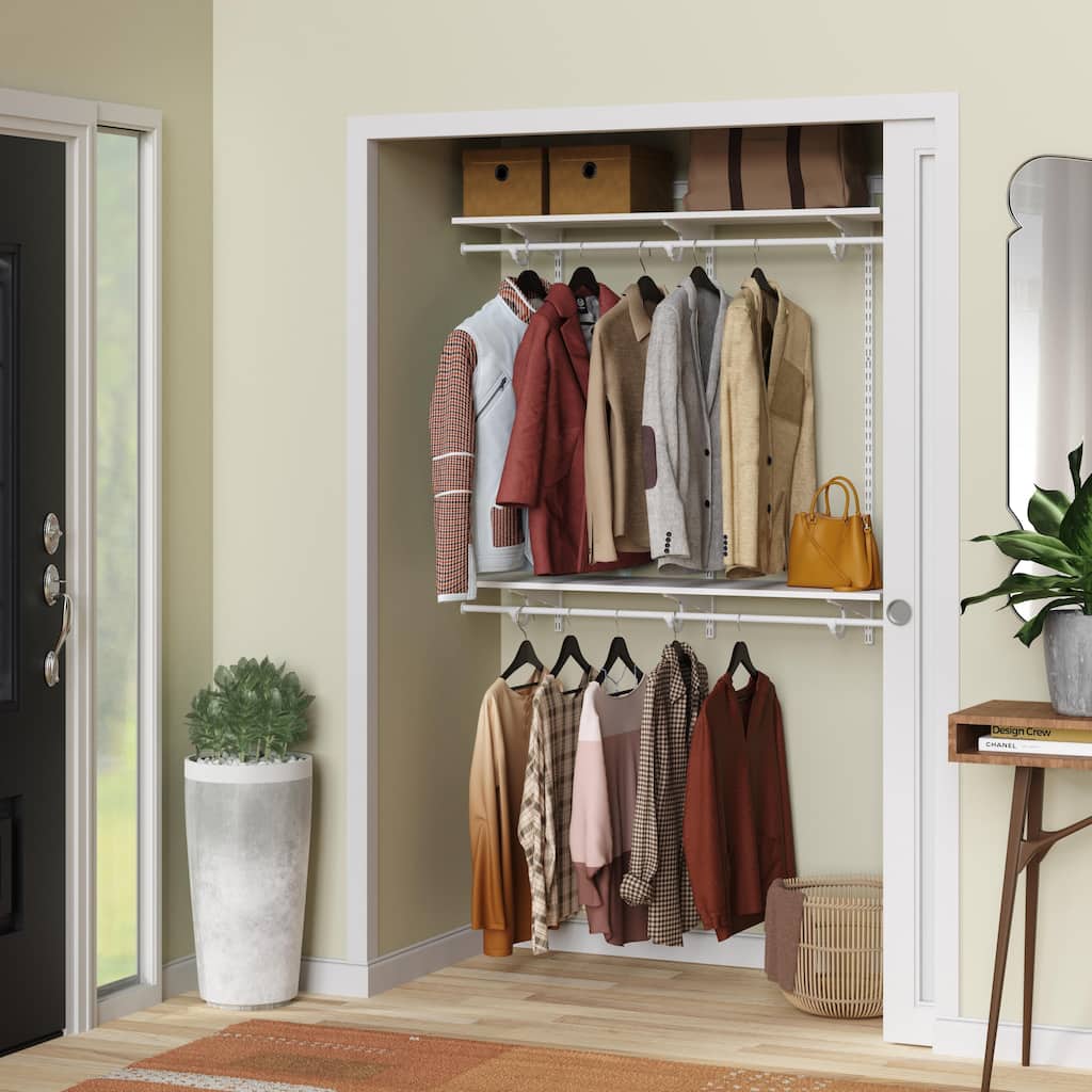 Middle Shelftrack ClosetMaid ShelfTrack 24 - 48 inch Adjustable Hang Rod - Overstock ...