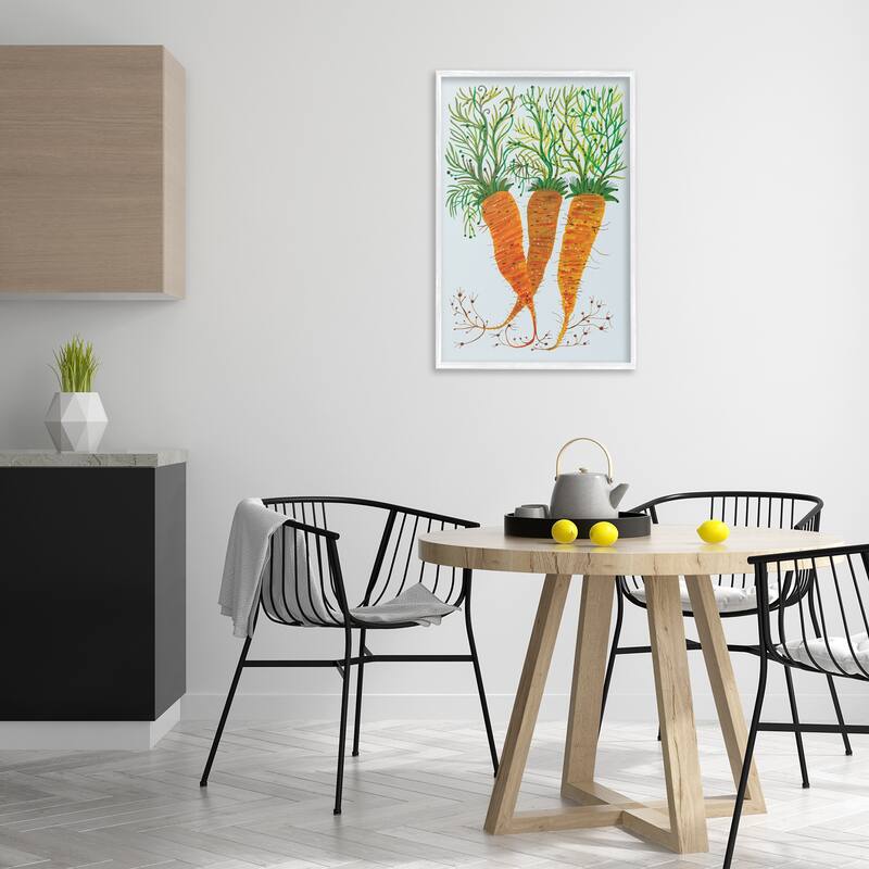 Stupell Whimsical Garden Carrots Framed Giclee Art Design By Kay Widdowson