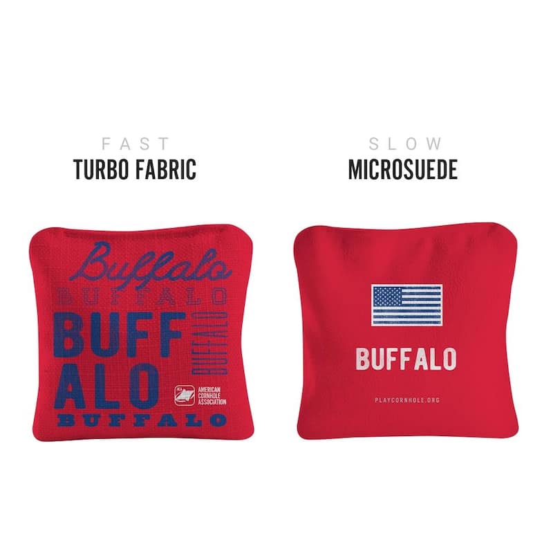 Buffalo Football Red Dual Sided Cornhole Bags
