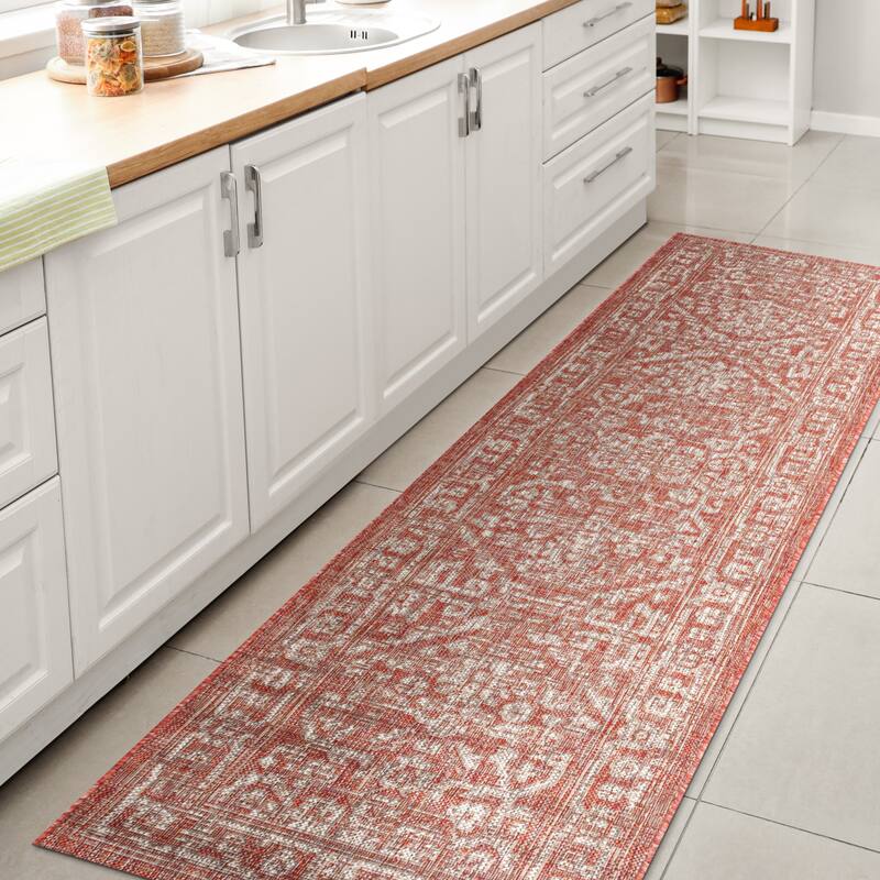 JONATHAN Y Medallion Textured Weave Indoor/Outdoor Area Rug