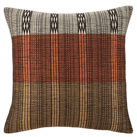Shila Terracotta/ Black Tribal Pillow