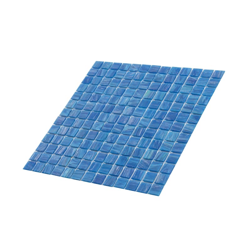 Apollo tile 12" x 12" Celestial Glossy Trypan Blue Glass Tile (20 sq ft/case) - 20 Pack