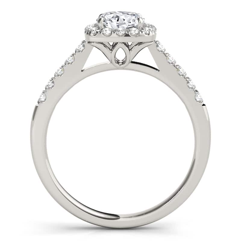 Auriya 14k White Gold Lab Grown Cushion Diamond Halo Engagement Ring 0.50 to 5.00 ct. tw. (F-G VS)