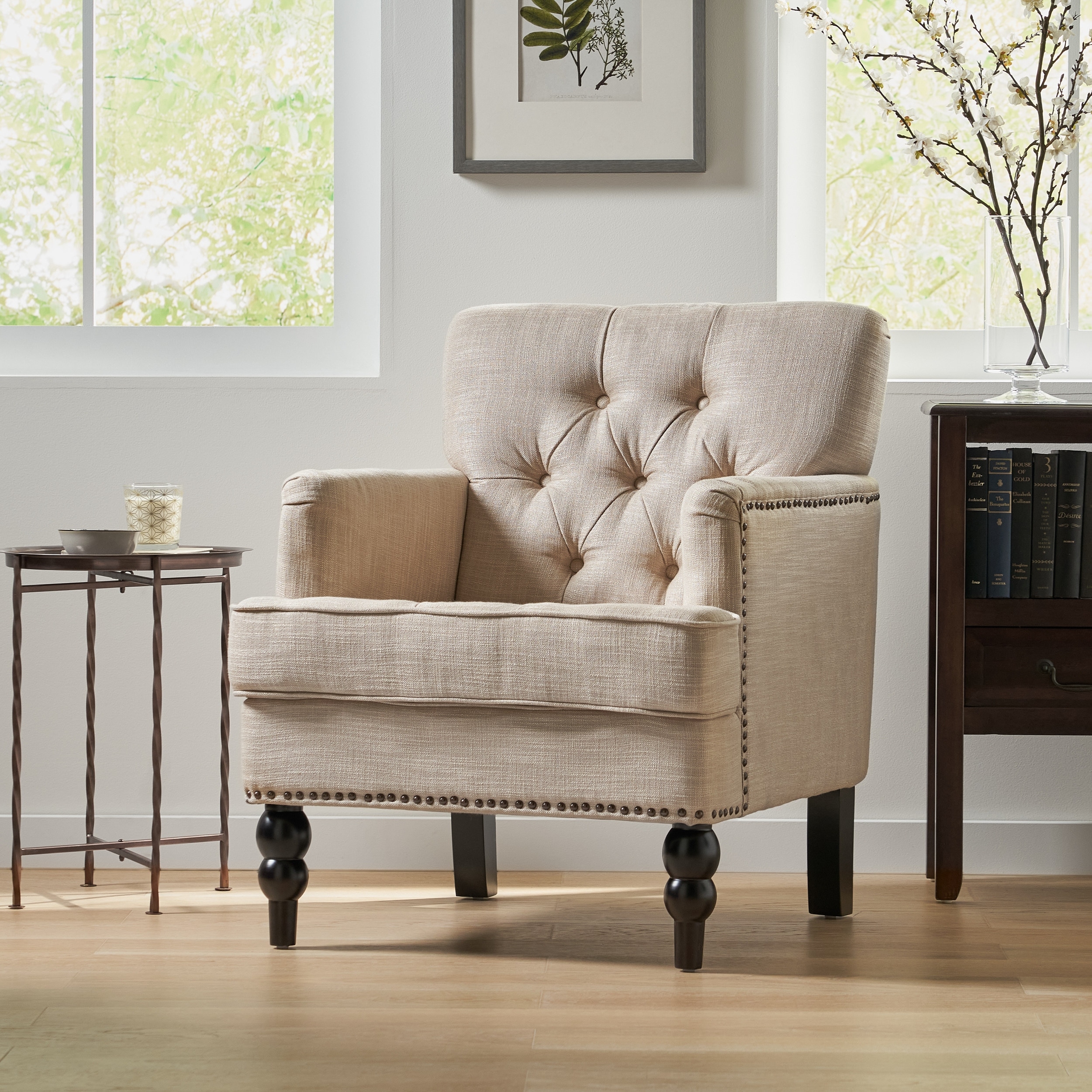 Malone shop tufted armchair