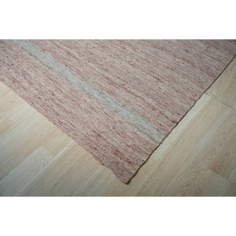 Hand-Woven Wool Contemporary Natural Wool Flat Area Rug