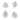 Martha Stewart 4 Piece Ceramic Tidbit Dish Set in White