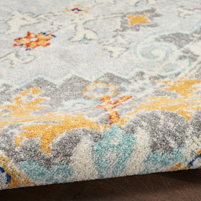 Nourison Passion Indoor only Grey Persian Area Rug