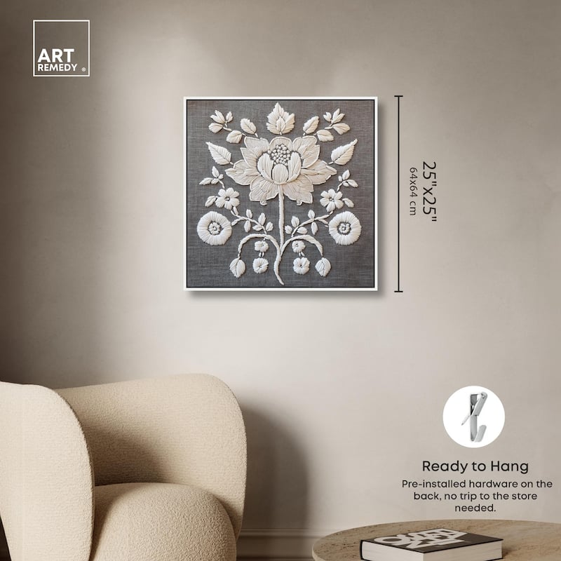 Stitched Symmetry II Canvas by Art Remedy