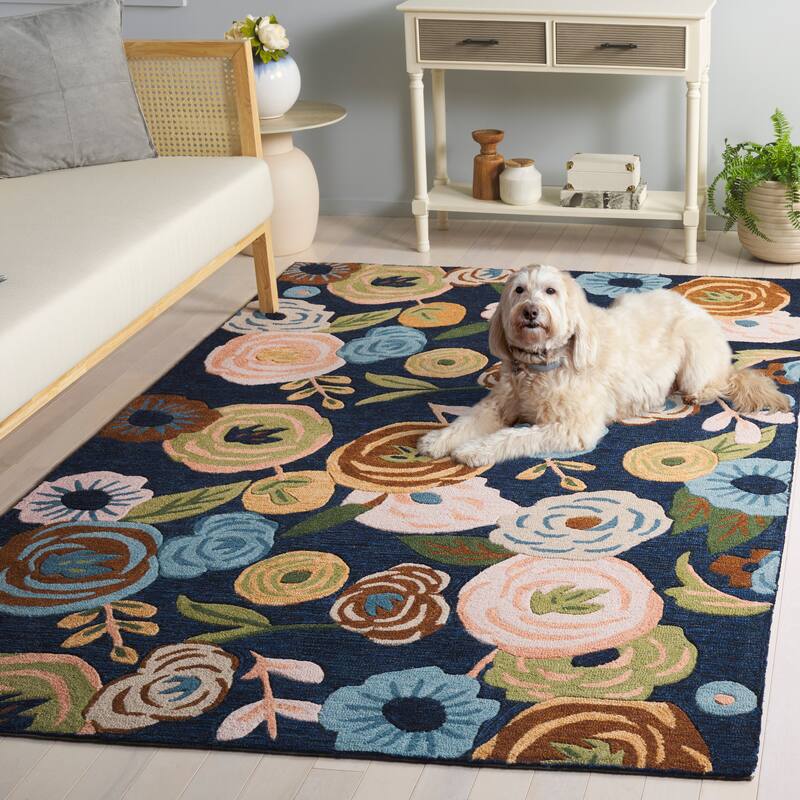SAFAVIEH Handmade Jardin Massumah Floral Wool Rug