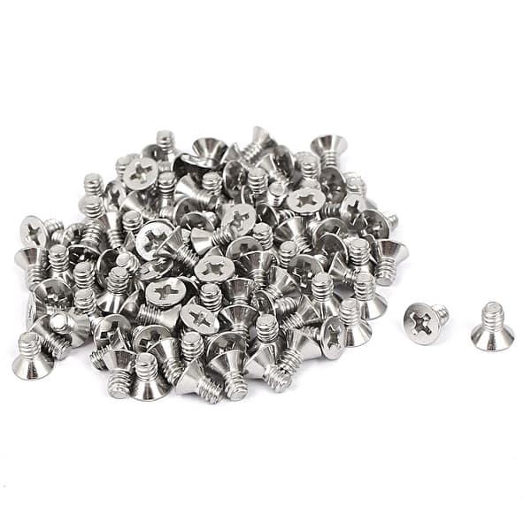 Screw Empty Stainless Steel Phillips Flat Countersunk Head Machine Screws 100pcs ...