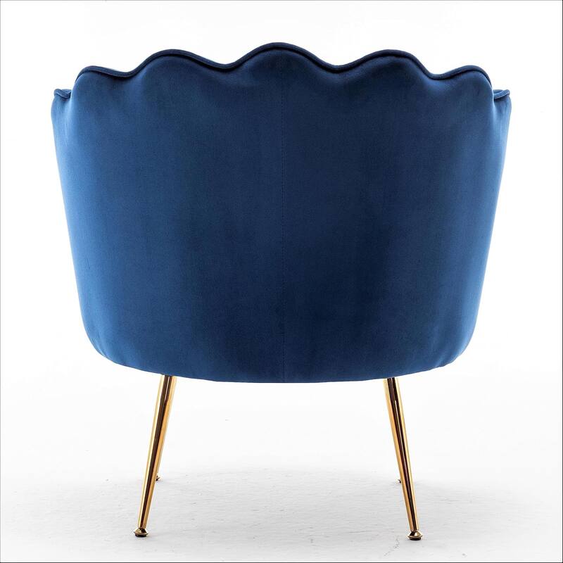 Cavett 28.3" Wide Velvet Accent Chair with Metal Legs