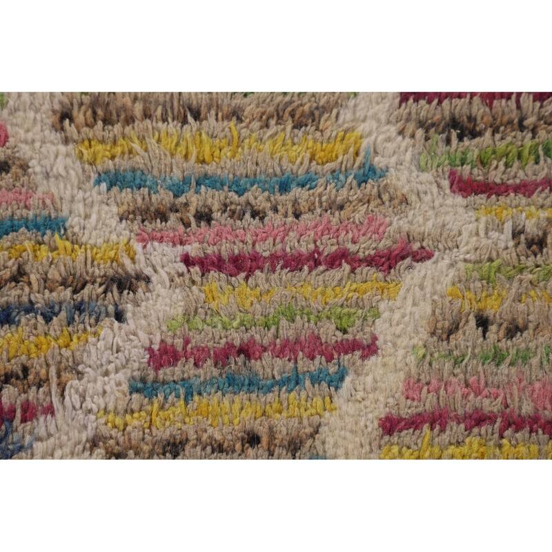 Moroccan Oriental Large Area Rug Hand-Knotted Wool Carpet - 9'4" x 14'10"