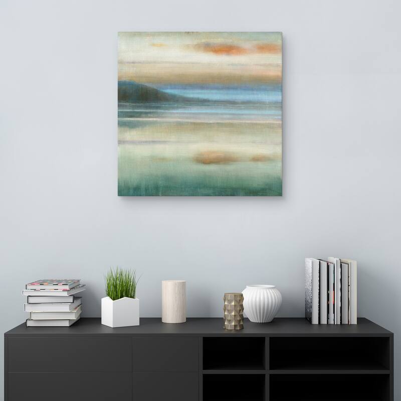 Coastal Sunset by Danhui Nai Canvas Art Print