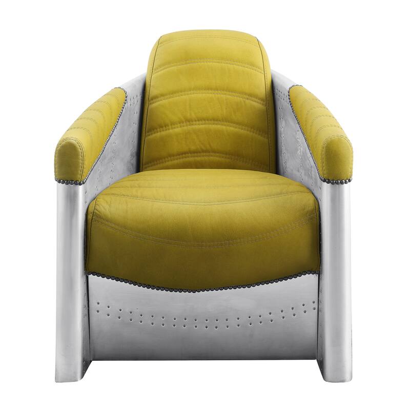 Bailee Yellow Nailhead Trim Accent Chair