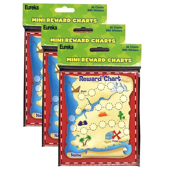 treasure hunt mini reward charts with stickers 36 charts