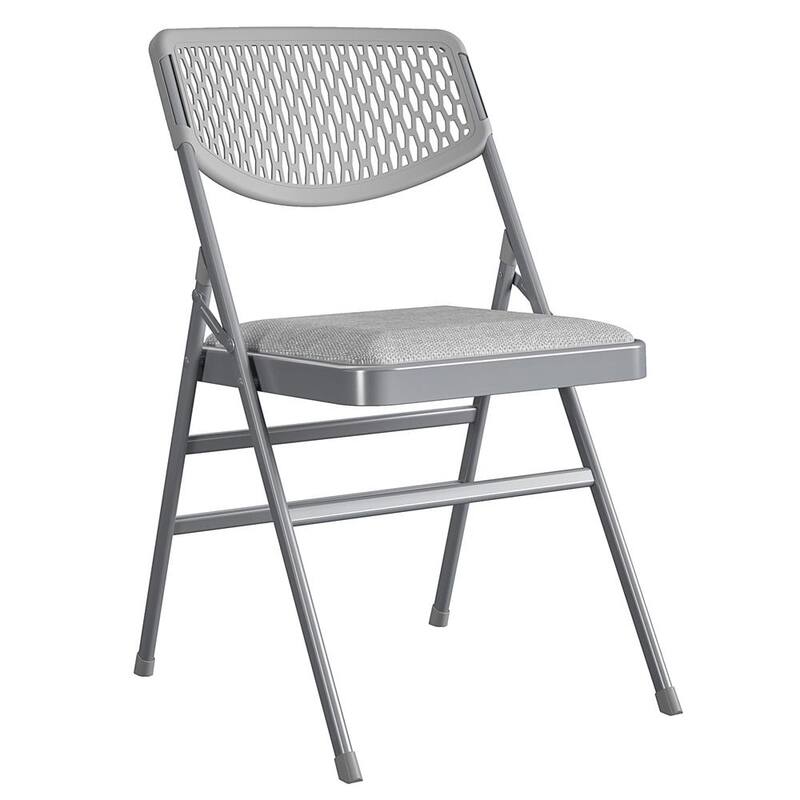COSCO Ultra Comfort Commercial XL Premium Fabric Padded Folding Chair (2 or 4-pack)