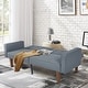 preview thumbnail 27 of 31, 68 in. Soft Convertible Sofa Bed with Adjustable Backrest and Solid Wood Legs
