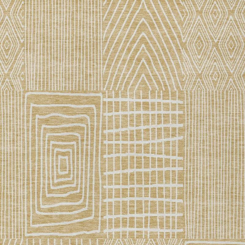 HomeRoots Geometric Transitional Rectangle Outdoor Rug