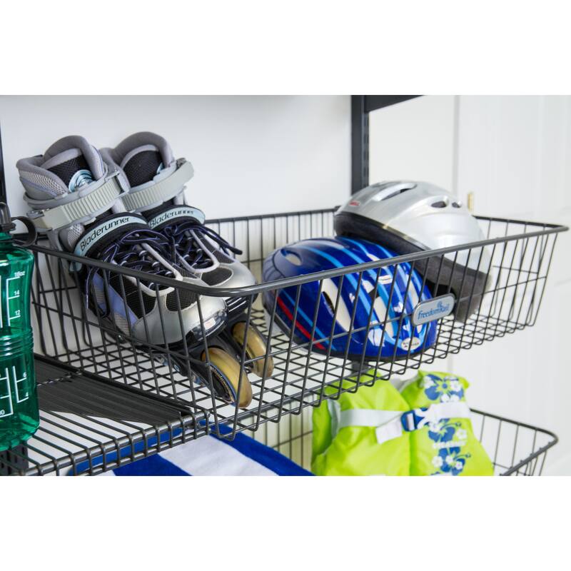 Organized Living freedomRail Garage Granite Big Work Basket