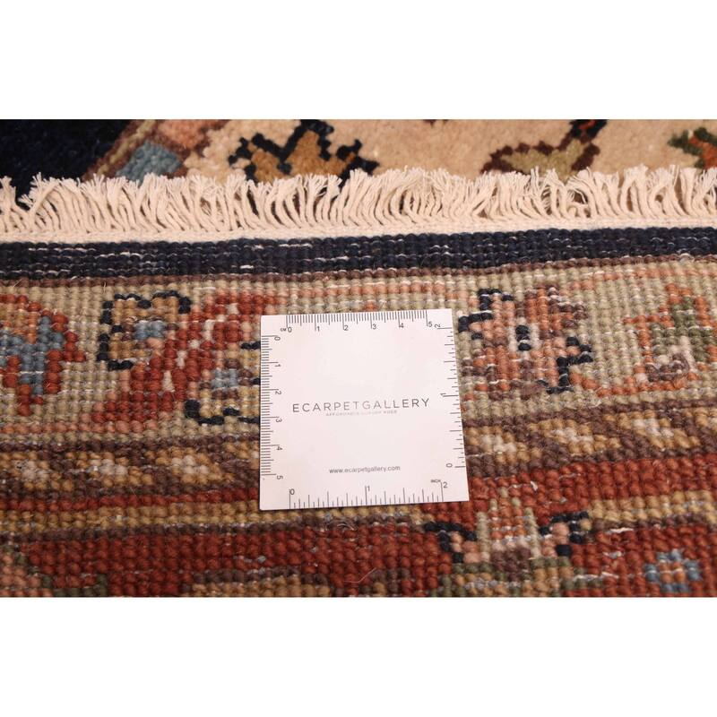 ECARPETGALLERY Hand-knotted Jules Sultane Dark Navy Wool Rug - 7'11 x 9'11