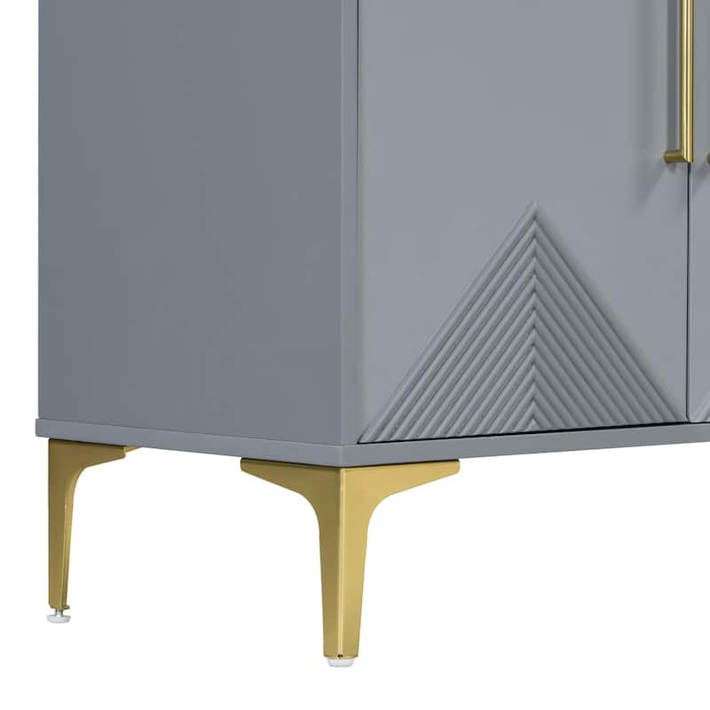 60" 4 Doors Sideboard Cabinet