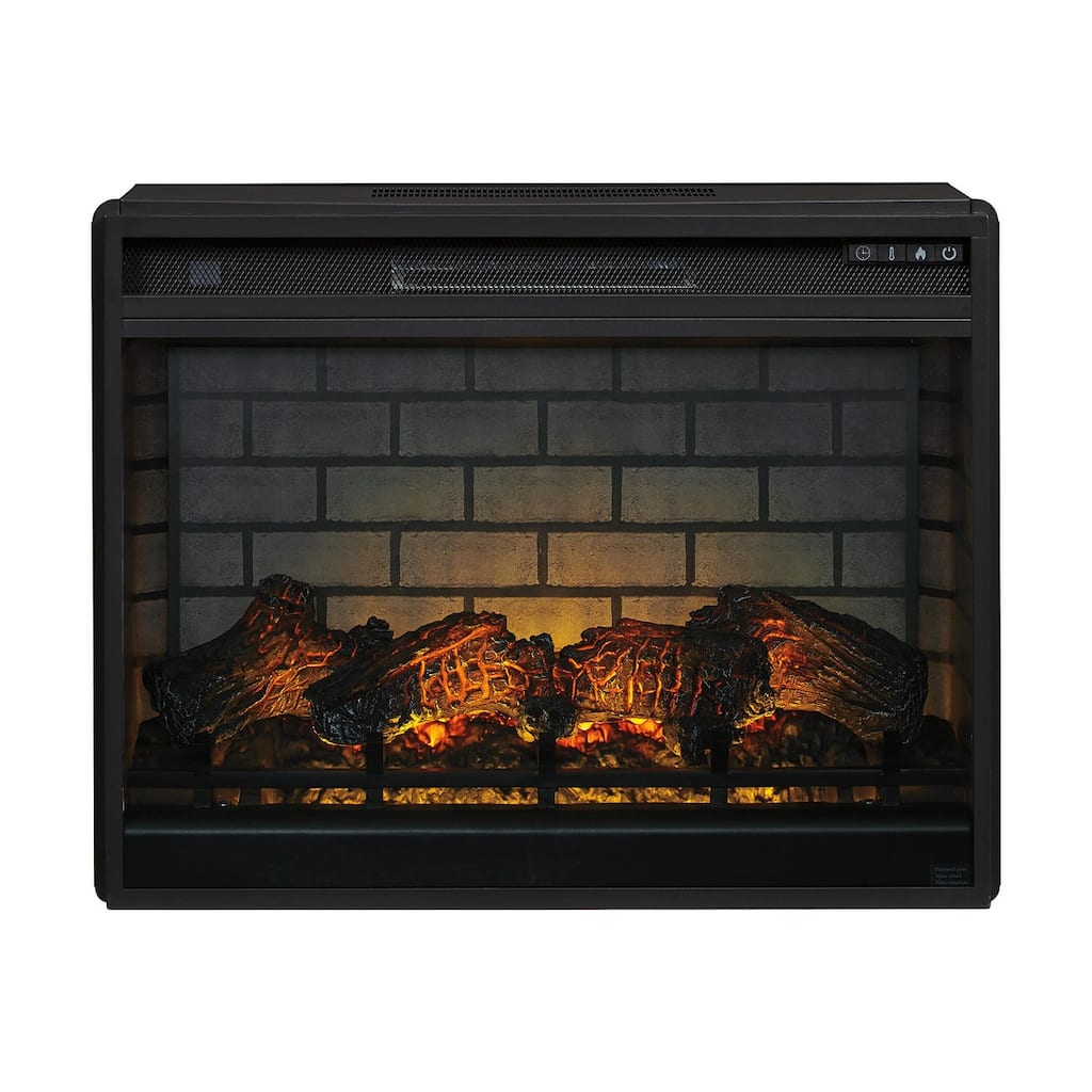 Entertainment Black Contemporary Large Fireplace Insert
