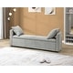 preview thumbnail 18 of 69, Franco Modern Upholstered Storage Bench with Two Throw Pillows and Thick Padded Cushion