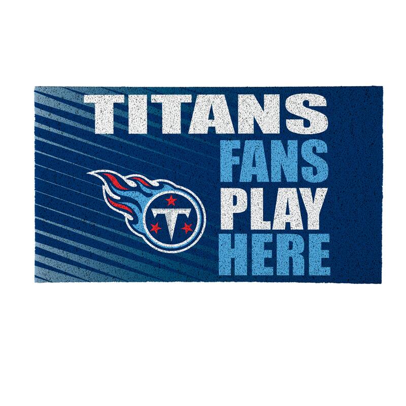 28 in. x 16 in. Tennessee Titans "Fans Play Here" PVC Door Mat