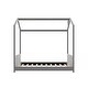 preview thumbnail 3 of 6, Twin Size Velvet House Bed Wood Bed, Gray