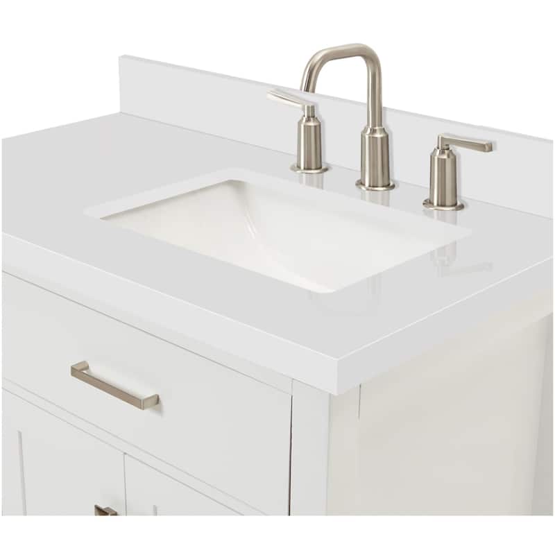 Ariel H037SRWQRVO Bristol 36" Thick Quartz Vanity Top