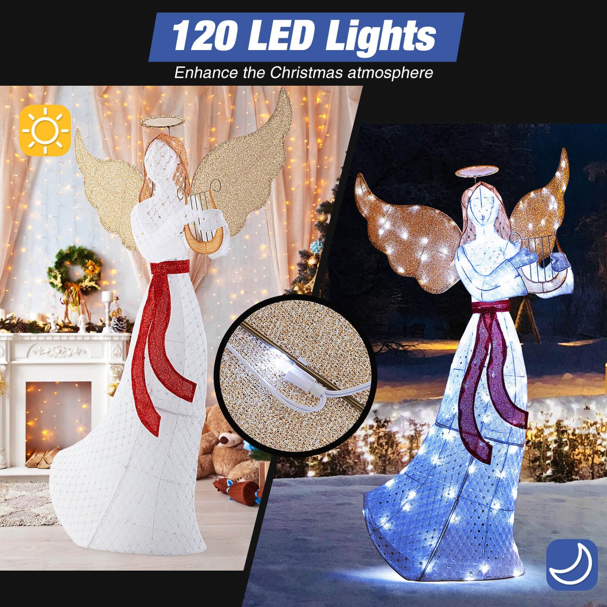 Costway-5-FT-Lighted-Angel-