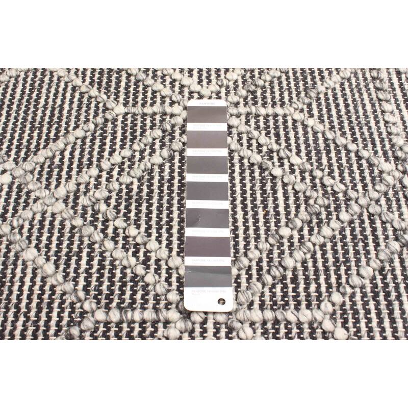 ECARPETGALLERY Braid weave Sienna Black Wool Rug - 5'0 x 7'8