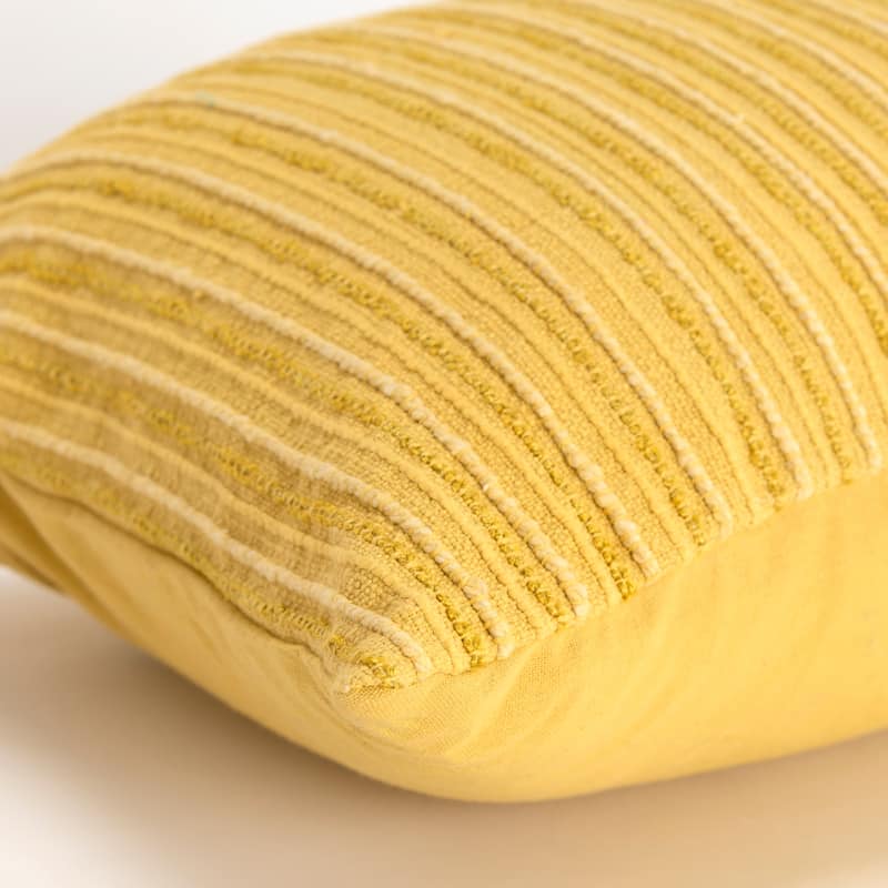 Rizzy Home Tonal Stripe Textured Solid Throw Pillow