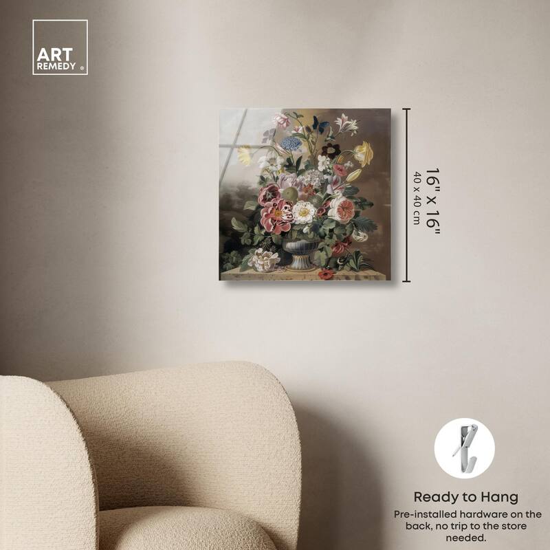 Classical Dream Vase Acrylic by Art Remedy, Ready to Hang