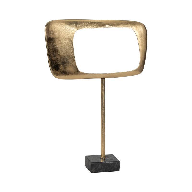 Sagebrook Home Metal/Marble, Table Top Decor Gold, Novelty, Solid Color