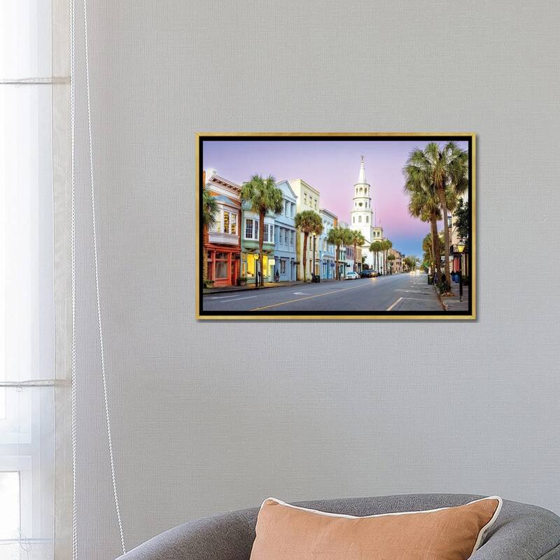 iCanvas "Southern Charm, Charleston South Carolina" by Susanne Kremer Framed Canvas Print